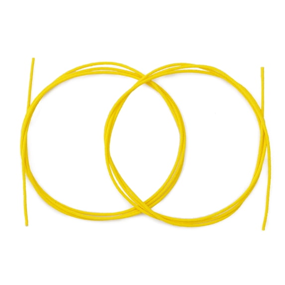 Musiclily Pro 22 AWG Gauge Vintage Style Pre-tinned Push-back Cloth Covered Stranded Wire, Yellow 6 Feet (2 Meters)