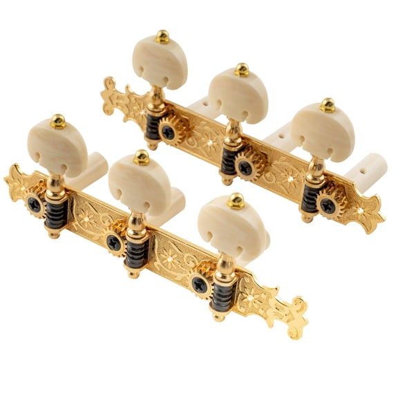 Musiclily Pro 3X3 Bouchet Style Classical Guitar Tuners Tuning Keys Machine Heads Set, Gold
