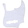 thumbnail image 1 of Musiclily Pro 5-String 10-Hole Contemporary J Bass Pickguard for Fender Mexican Jazz Bass, 4Ply White Pearl, 1 of 4