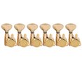 thumbnail image 1 of Musiclily Pro 6-in-line 18:1 Ratio Full Sealed Locking Machine Heads Tuners Tuning Pegs Keys with G-Style Button 45 Degree Screw for Strat Tele Style Electric Guitar, Gold, 1 of 5
