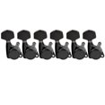 thumbnail image 1 of Musiclily Pro 6-in-line 18:1 Ratio Full Sealed Locking Machine Heads Tuners Tuning Pegs Keys with Hex Button 45 Degree Screw for Strat Tele Style Electric Guitar, Black, 1 of 5