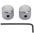 thumbnail image 1 of Musiclily Pro 6mm Steel Dome White Pearl Top Control Knob with Set Screw for Electric Guitar Bass, Chrome (Set of 2), 1 of 5