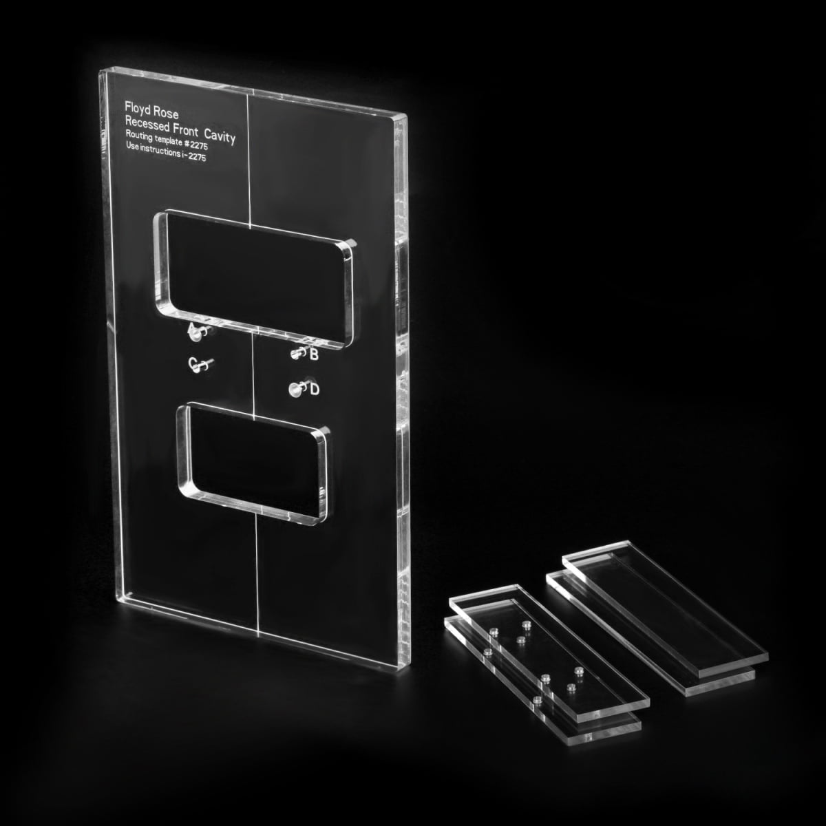 Musiclily Pro CNC Accurate Acrylic Tremolo Bridge Routing Templates Set ...