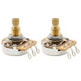 thumbnail image 1 of Musiclily Pro HD B25K Full Brass Metric Coarse 18-Spline Split Shaft Pots Linear Taper Potentiometers for Electric Guitar Bass (Set of 2), 1 of 5