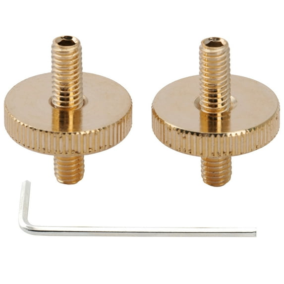 Musiclily Pro Metric Mounting Stud Post for Epiphone LP Style Electric Guitar ABR-1 Tunematic Bridge, Gold (Set of 2)