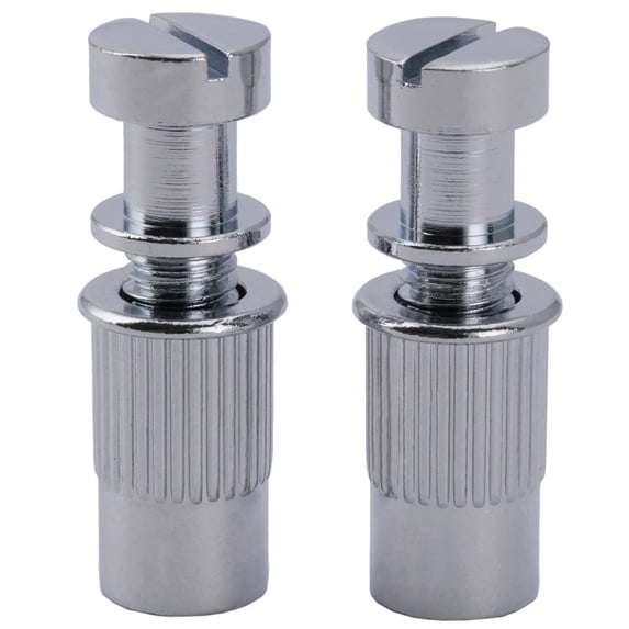 Musiclily Pro Metric Mounting Stud and Bushing for Epiphone LP Style Electric Guitar Bridge Stop Tailpiece, Chrome (Set of 2)