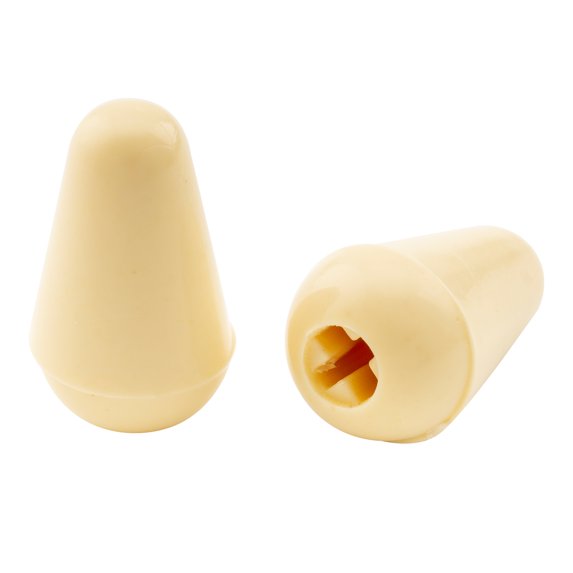 Musiclily Pro Metric Size Guitar 5-Way Switch Tips Switch Lever Knobs for Import Strat Style Electric Guitar, Cream (Set of 2)