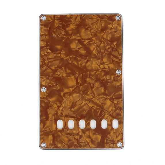 Musiclily Pro Vintage Style Strat Tremolo Backplate for Fender USA/Mexican Made Standard Stratocaster Modern Style Guitar,4Ply Earthy Yellow Pearl