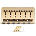 thumbnail image 1 of Musiclily Ultra 52.5mm (2-1/16 inch) String Spacing Offset-Saddle Hardtail Fixed Bridge Non-Tremolo Bridge for Strat Tele Style Electric Guitar, Gold, 1 of 5