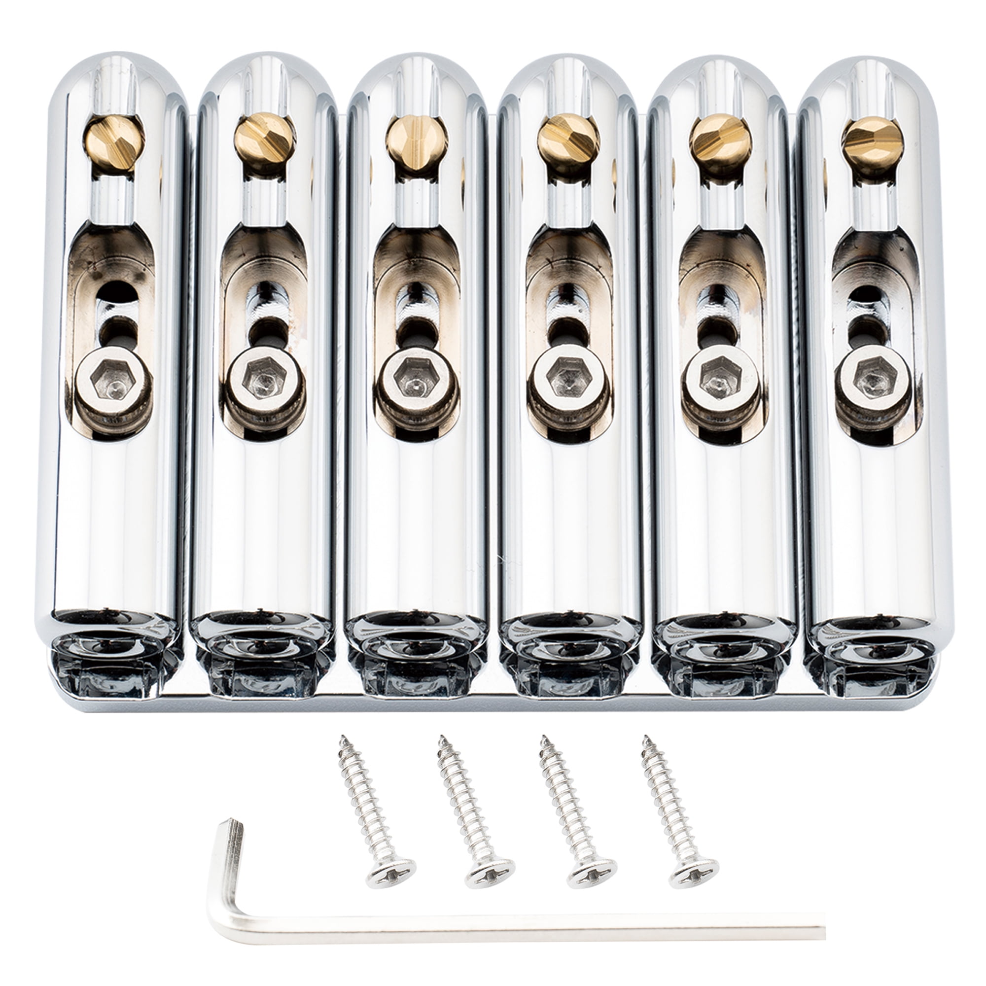 Ponte Per Chitarra Elettrica Hardtail - 52,5 Mm Offset, Per Strat E Tele, Cromato - Foto 2