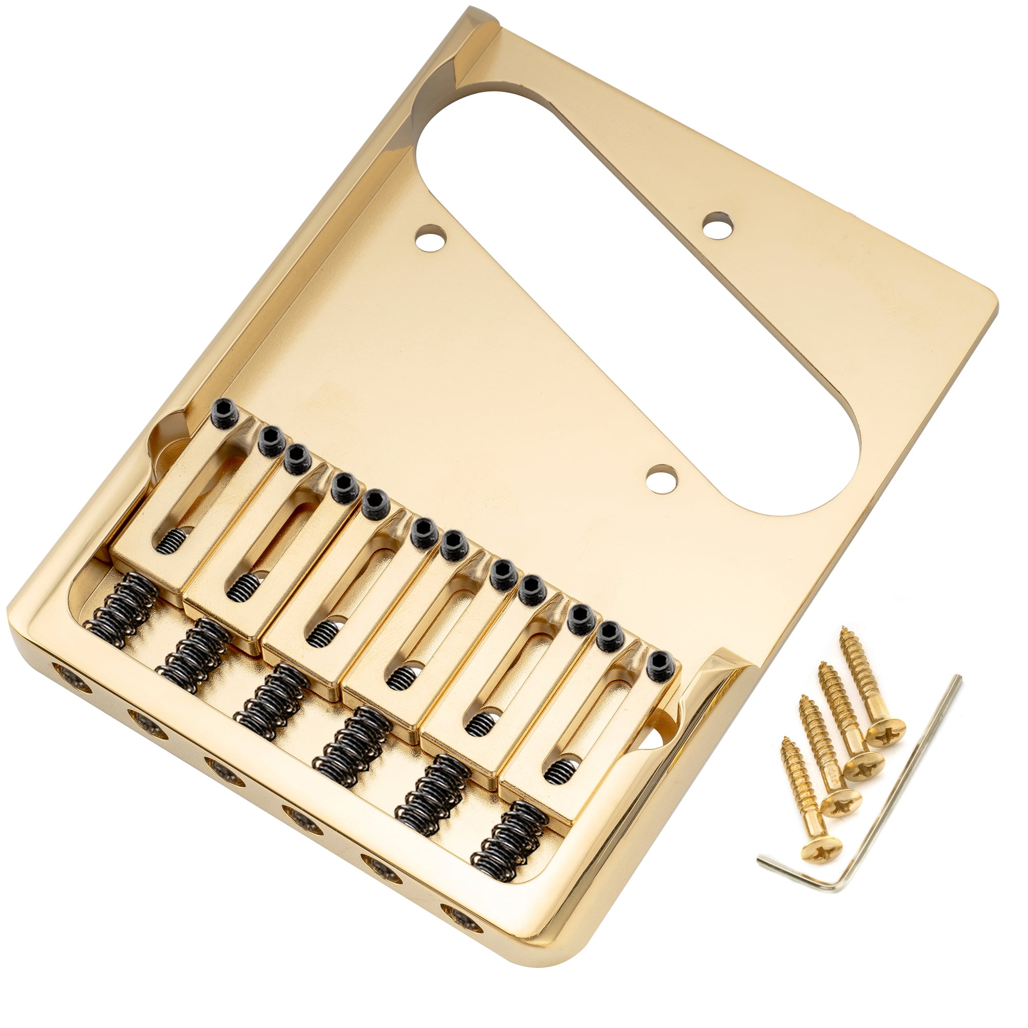 Musiclily Ultra 54mm (2-1/8 inch) String Spacing Full Solid Brass Heavy ...