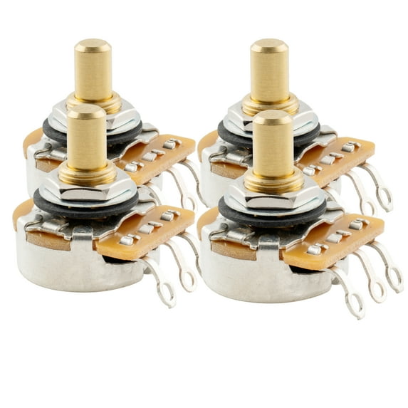 Musiclily Ultra Customized CTS 450G Series A250K 1/4 Inch Solid Short Shaft Pots Audio Taper Potentiometers for Electric Guitar Bass (Set of 4)