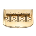 thumbnail image 1 of Musiclily Ultra Half Size String-through-body Vintage Tele Style Guitar Bridge with Solid Aluminum Alloy Plate and Brass 3-Saddle, Gold, 1 of 5