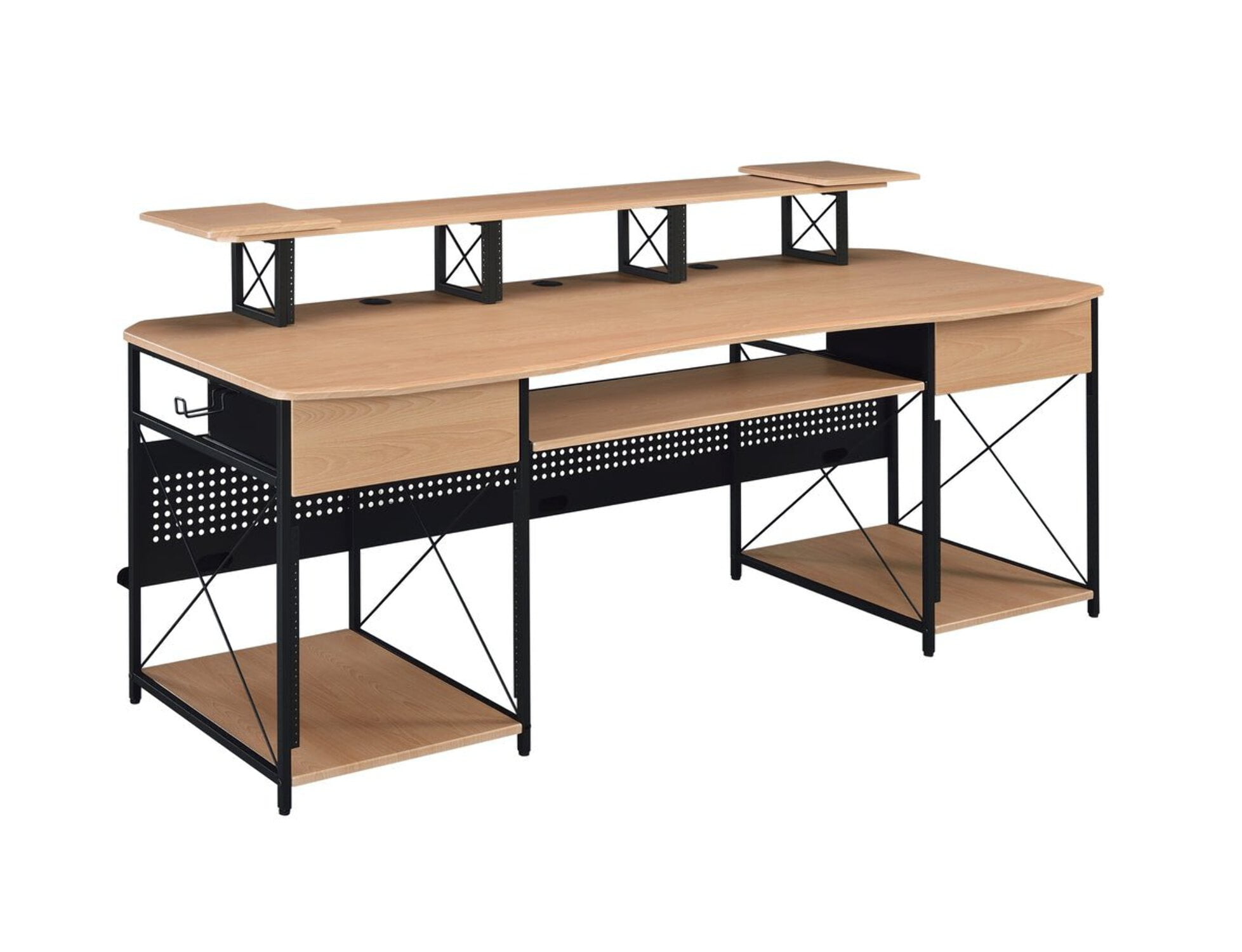 Musiea EX200 Series Pro Audio Recording Studio Desk, 3 x 4U & 2 x