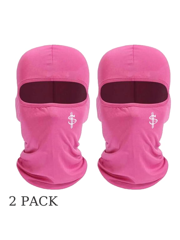 2 Pack Dollar Printed Unisex Dustproof Balaclava Hat Ski Mask Breathable Full Face Mask Suitable for Daily Use Outdoor Travel and Skiing