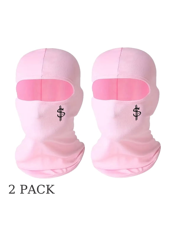 2 Pack Dollar Printed Unisex Dustproof Balaclava Hat Ski Mask Breathable Full Face Mask Suitable for Daily Use Outdoor Travel and Skiing