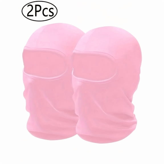 Musion 2 Pack Solid Color Breathable Sweat Absorption Balaclava Quick Drying Windproof Full Face Mask Unisex for Riding and Jogging