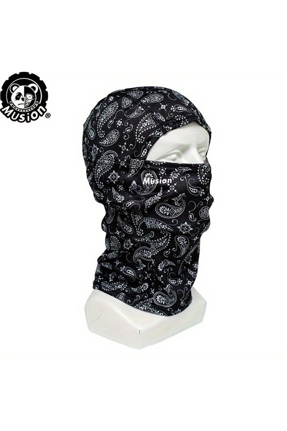 Unisex Breathable Mesh Quick Dry Balaclava, Paisley Pattern, Multicolor