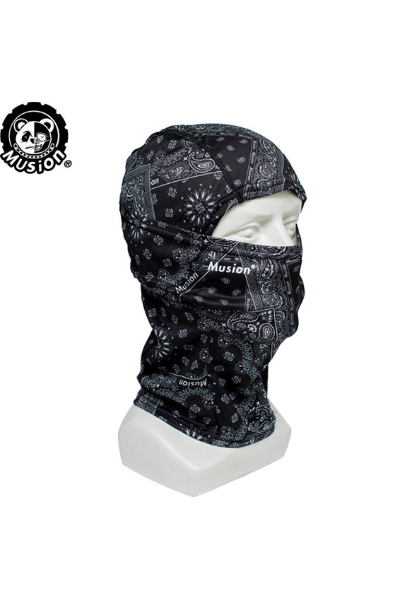 Breathable Mesh Balaclava Paisley Pattern Full Face Mask Quick Dry Headband Scarf for Outdoor Sports Riding