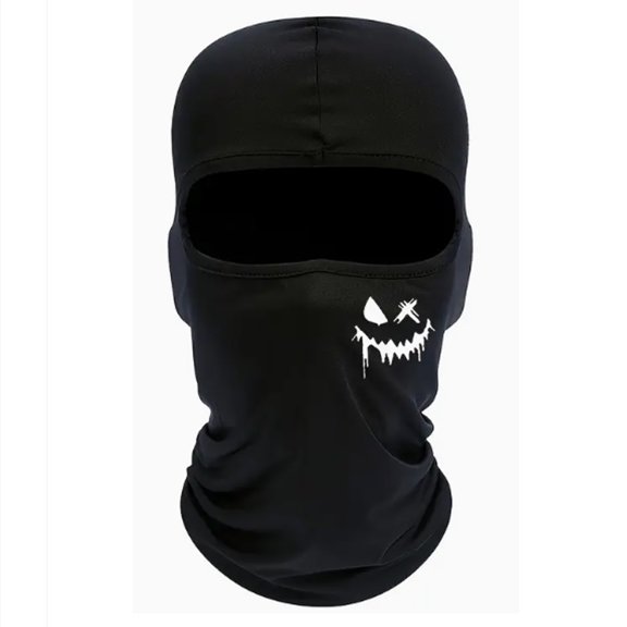 Musion Devil Smiley Multi Color Printed Balaclava Quick Drying Sports Cap Dustproof Cycling Cap Unisex for Outdoor Cycling and Running