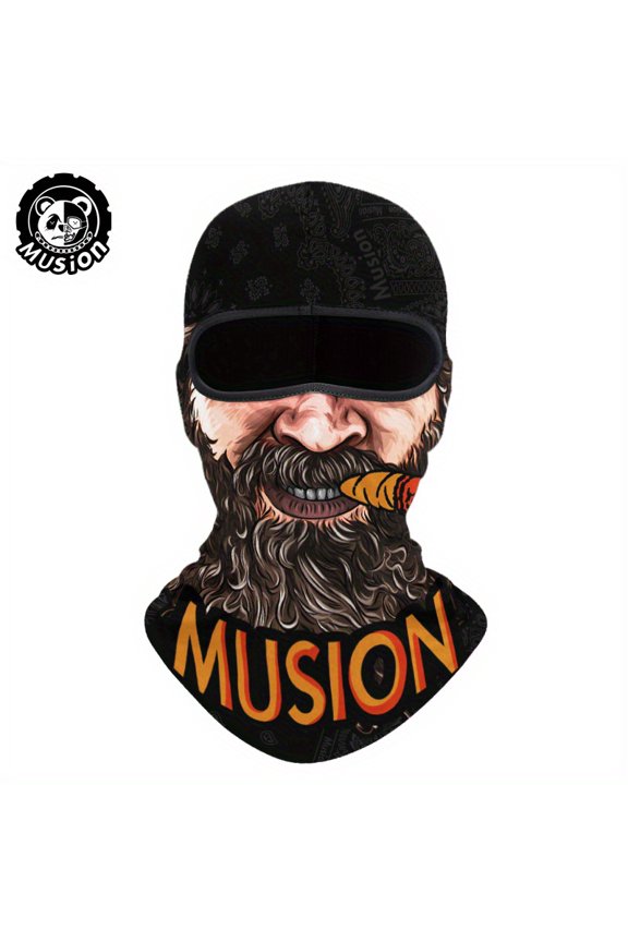 Skull Print Full Face Mask Breathable Balaclava Helmet Liner Multifunctional Soft Riding Hat Moto Rider for Cycling and Outdoor Sports