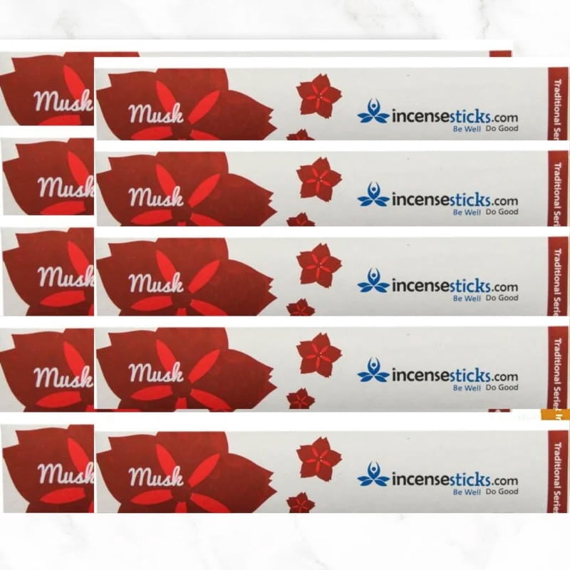Musk Incense 8" 10 Sticks: 10 Packs