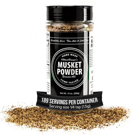 Musket Powder Black Label All Purpose Meat Seasoning Blend – Roasted Coffee Rub for Beef, Pork, Chicken, Grilling, Smoking and Barbecue, 10 oz