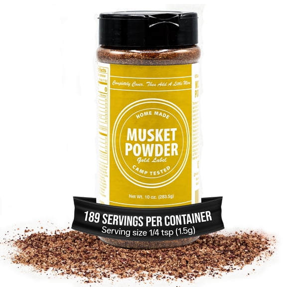 Musket Powder Gold Label All Purpose Meat Seasoning Blend – Honey Chipotle Coffee Blend for Beef, Pork & Chicken, Grilling & Barbecue, 10 oz