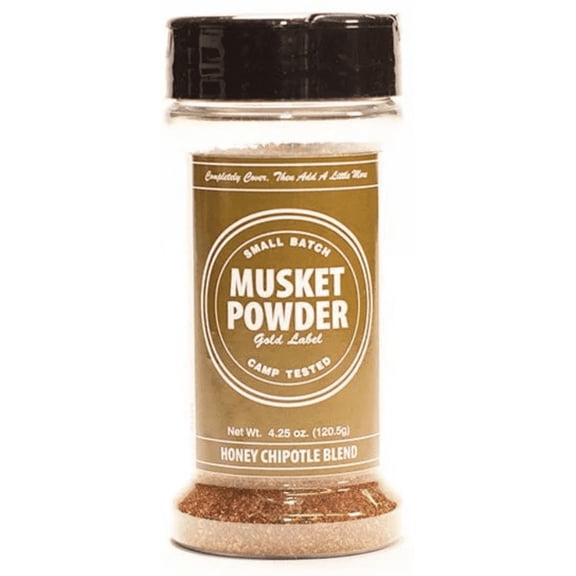 Musket Powder Gold Label All Purpose Meat Seasoning Blend – Honey Chipotle Coffee Blend for Beef, Pork & Chicken, Grilling & Barbecue, 4.25 oz
