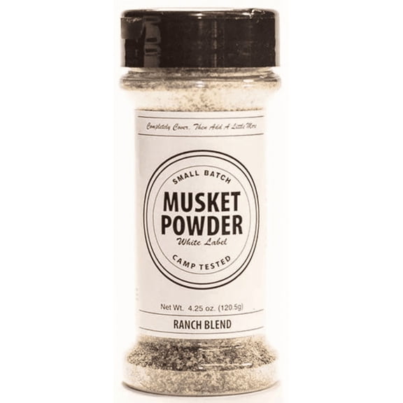 Musket Powder White Label Ranch Seasoning Blend - Midwest Inspired Roasted Coffee Mix for Pork, Chicken and More, 4.25 oz