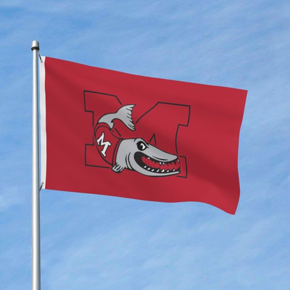 Muskingum University Logo 3x5 Ft Flag Double Sided Indoor Outdoor Double Stitched Polyester Flag With 2 Grommets-Both Side Can Be Read