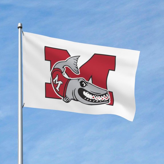 Muskingum University Logo 3x5 Ft Flag Double Sided Indoor Outdoor Double Stitched Polyester Flag With 2 Grommets-Both Side Can Be Read