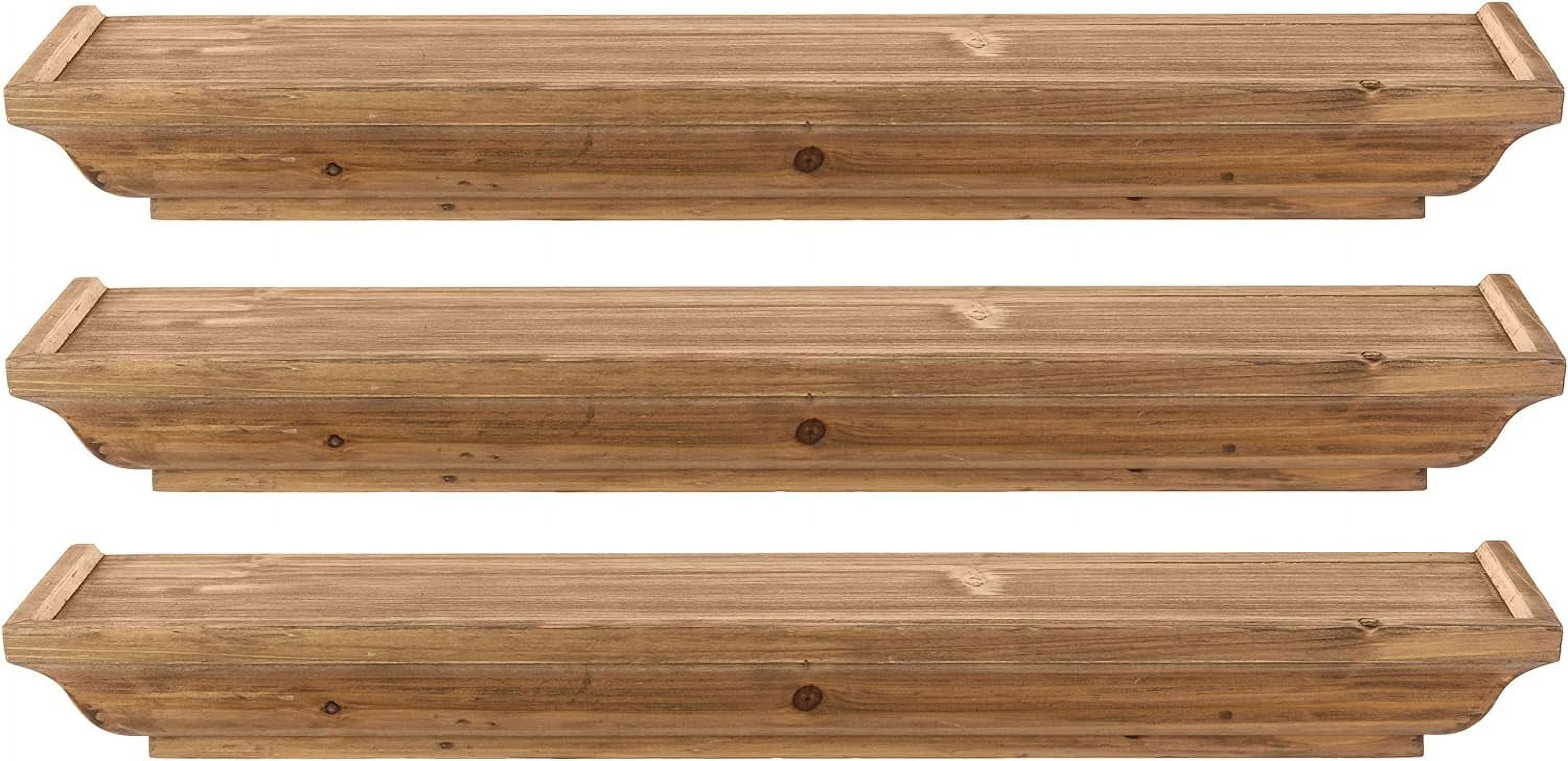 Walnut Modern Rustic Floating Shelf - 24" Light Wood for Living Spaces