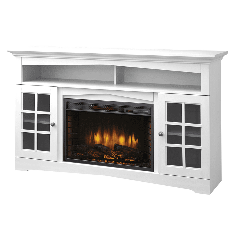 Muskoka Huntley 59" TV Stand Electric Fireplace White Wood Finish for