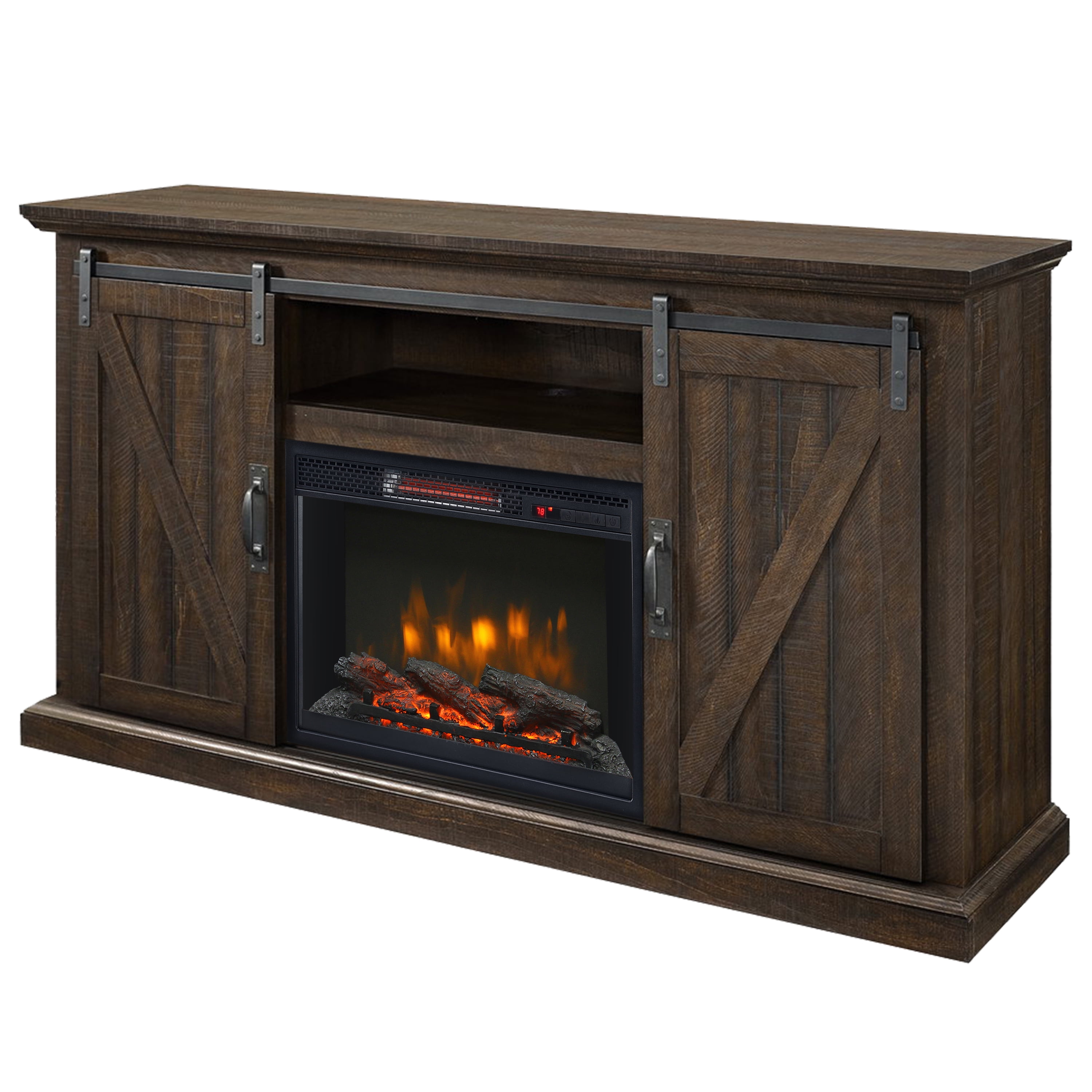 Muskoka Langdon 58-in Infrared Media Fireplace Rustic Brown Finish Sansujyuku sansujyuku.com