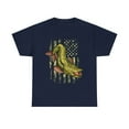 thumbnail image 1 of Musky Fishing Camouflage American Flag Muskie Unisex Cotton Tee, 1 of 4