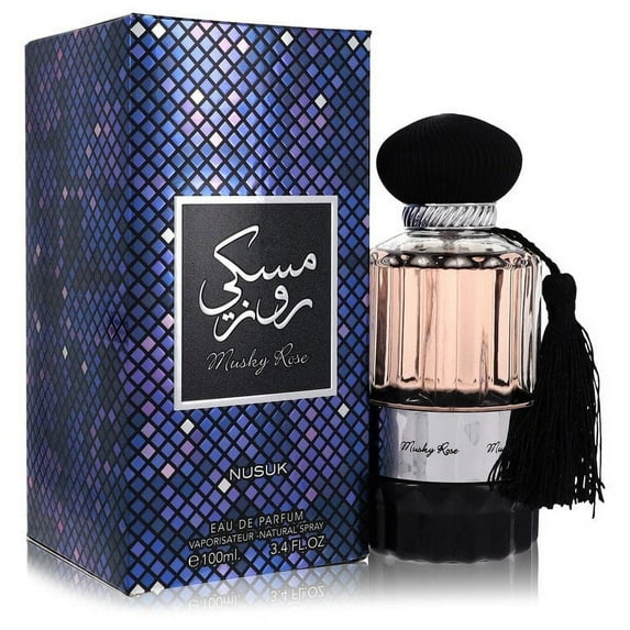 Musky Rose by Nusuk Eau De Parfum Spray (Unisex) 3.4 oz for Women Pack of 3