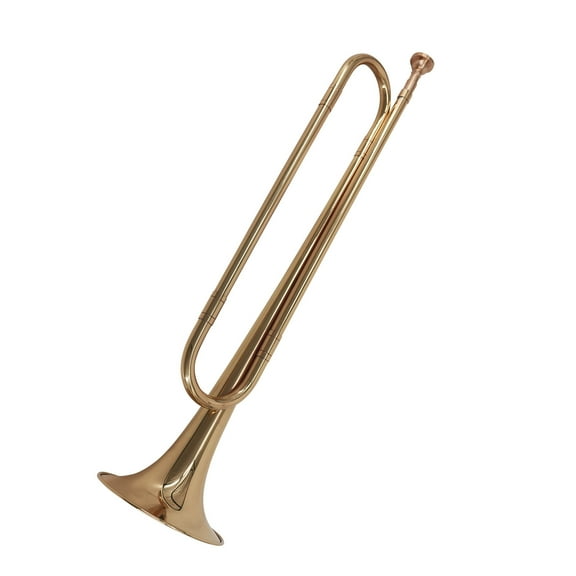 Muslady B Flat Bugle Call Trumpet Brass Material with Mouthpiece for School Band Cavalry Beginner Military Orchestra