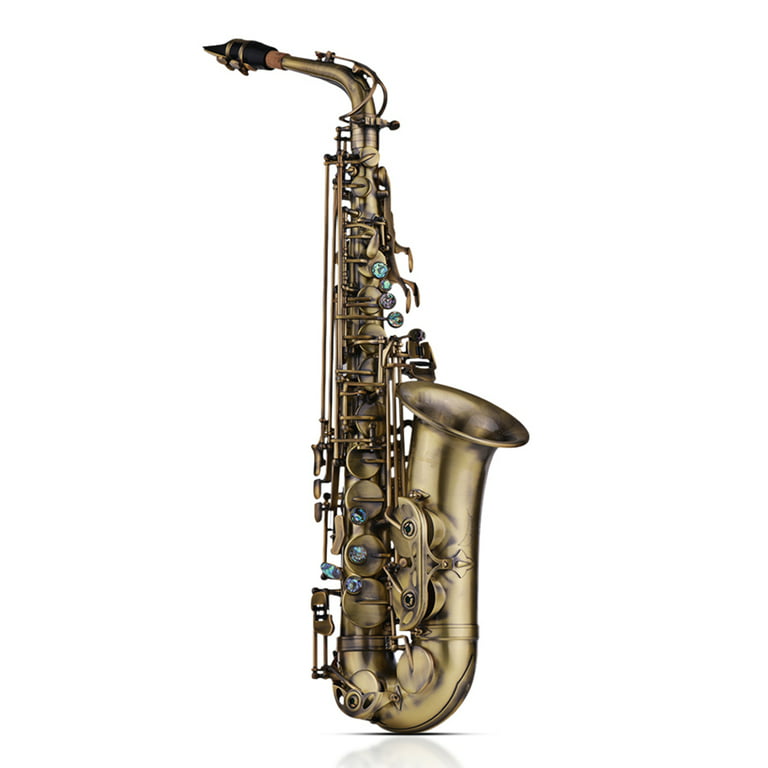 Eastar Alto Saxophone with Stand E Flat Gold Lacquer Student Beginner Sax  Full Kit School Band Orchestra Instruments AS-II