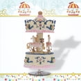 thumbnail image 1 of Muslady Laxury Windup 3-horse Carousel Music Box Artware/Gift Melody Castle in the Sky Pink/Purple/Blue/Gold Shade for Option, 1 of 1