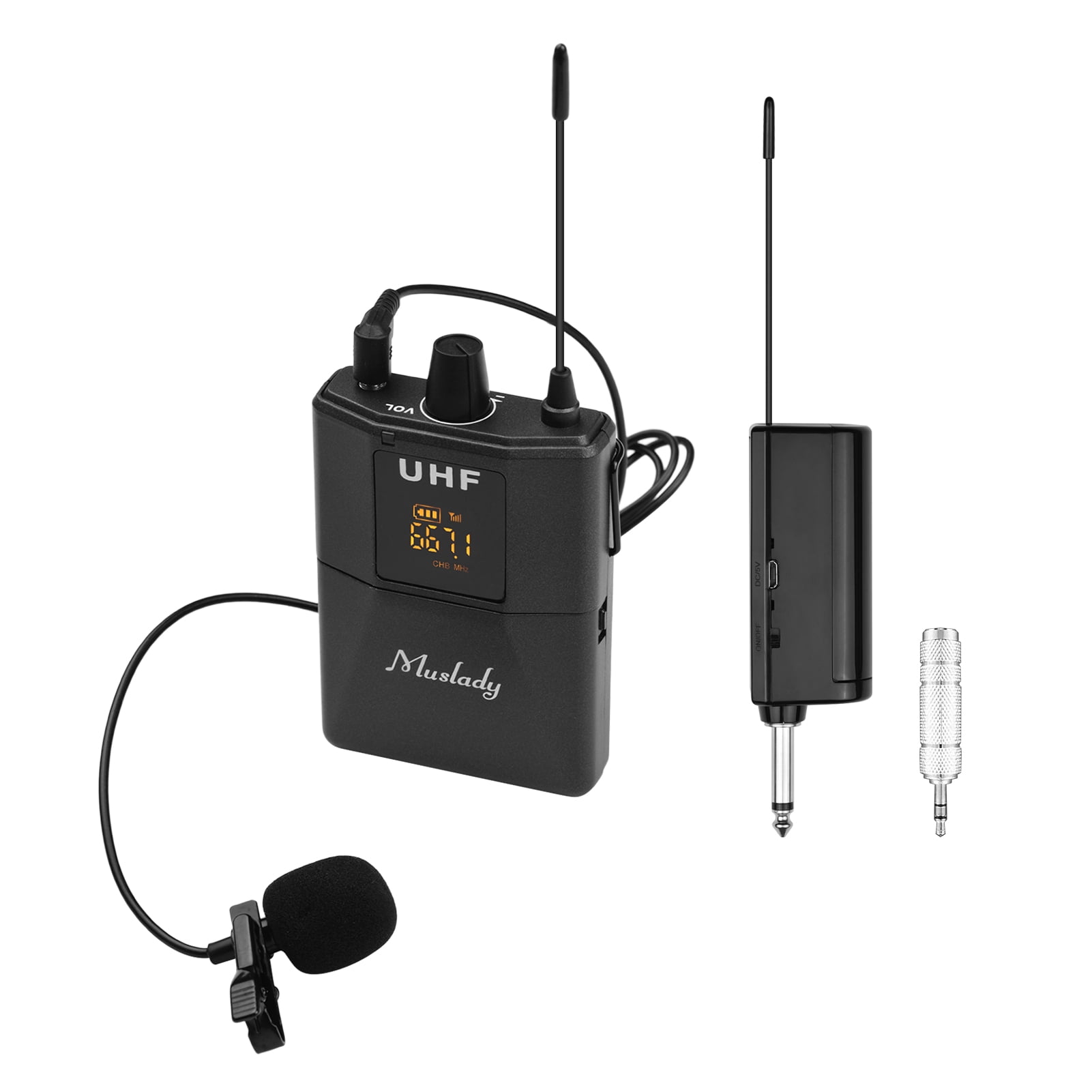 UHF Wireless Lavalier Microphone System for DSLR Camera Smart Phone -  MUSYSIC