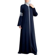 Muslim Dress for Women Plus Size Summer Dresses Abaya Kaftan Clothing Loose Full Cover Middle East Arabia Maxi Dress