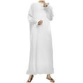 thumbnail image 1 of Muslim Dresses for Women Smocked Cuff Dress Eid Jilbab Muslim Prayer Clothes Islamic Modest Abayas Dubai Salah Robe, 1 of 1