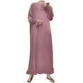 Muslim Dresses for Women Smocked Cuff Dress Eid Jilbab Muslim Prayer ...