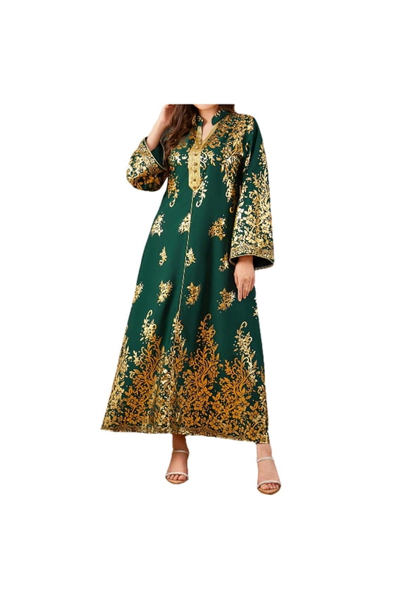Muslim Evening Gown Jacquard Embroidery Dress Beading Fashion Kaftan Arabian Dubai Abaya Vestidos