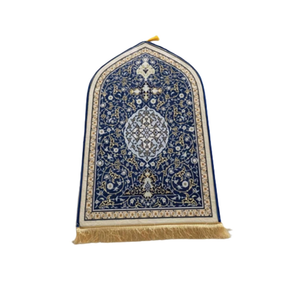 Muslim Flannel Chic Prayer Rug Soft Thick and Padded Prayer Rug for