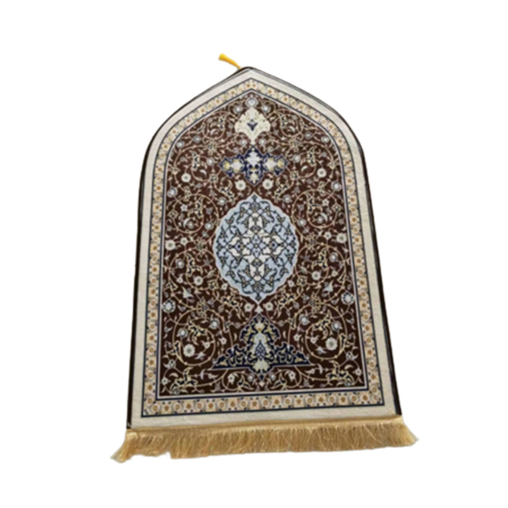 Muslim Flannel Chic Prayer Rug Soft Thick and Padded Prayer Rug for