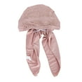 thumbnail image 1 of Muslim Hat Women CQXIDFH Women Stretch Solid Turban Hat, Rhinestone Decor Hijab Cap, Multicolor Soft Base Headwear for Daily Wear, Beret Hat (Pink, One Size), 1 of 4