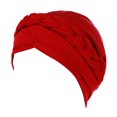 thumbnail image 1 of Muslim Hat for Women Solid One Tail Chemo Beanie Scarf Turban Elastic Warm Wrap Cap Reversible Adjustable Beading Braid Hat Muslim Ruffle Cancer Wrap Cap Sleep Cap, 1 of 2