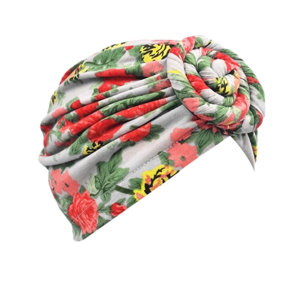 Muslim Hat qinhaie Stretch Soft Turban Hat for Cancer Patients, Ethnic Bohemian Adjustable Hair Cover Wrap Red One Size